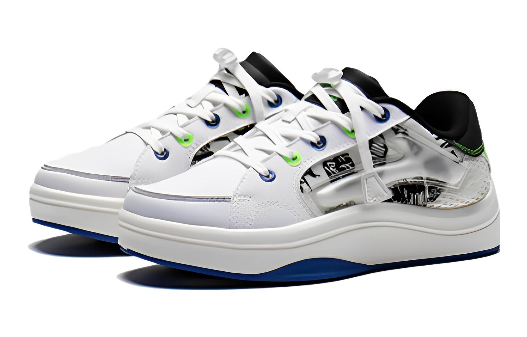 Lookbook (Youth) Li-Ning Shadow Low Top 'White Black' YKCS040-3