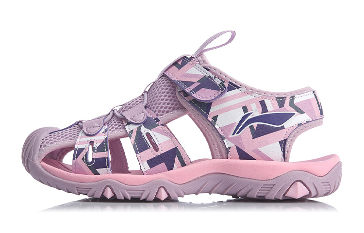 (Youth) Li-Ning Simple Sandals 'Butterfly Orchid Purple' YKUQ012-2