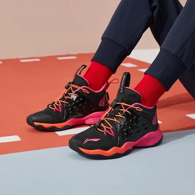 (Youth) Li-Ning Sonic 7 'Black Red Pink' YKBR026-9 Shop (Youth) Li-Ning Sonic 7 'Black Red Pink' YKBR026-9