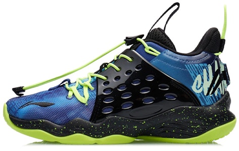 大童 LiNing 李寧 音速7 防滑減震耐磨 低幫 兒童籃球鞋 黑藍 Buy 大童 LiNing 李寧 音速7 防滑減震耐磨 低幫 兒童籃球鞋 黑藍