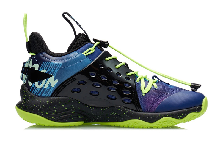 Order 大童 LiNing 李寧 音速7 防滑減震耐磨 低幫 兒童籃球鞋 黑藍