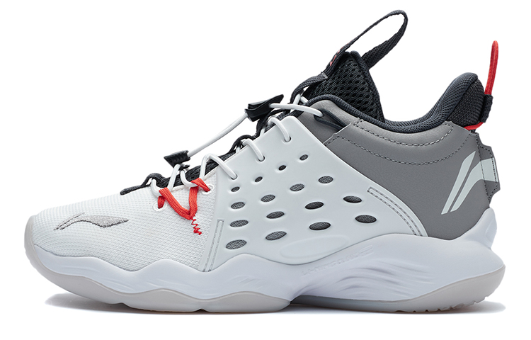 (Youth) Li-Ning Sonic 7 Low 'White Grey' YKBR026-5