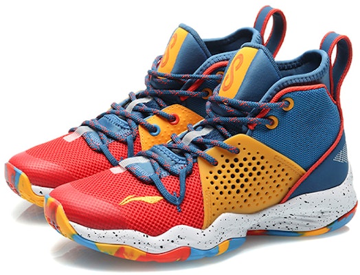 (Youth) Li-Ning Sonic 8 High-Top 'Blue Red Yellow' YKBR012-3 Lookbook (Youth) Li-Ning Sonic 8 High-Top 'Blue Red Yellow' YKBR012-3