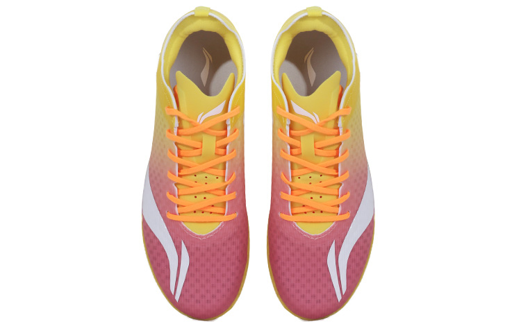 Shop 大童 LiNing李寧 疾影 碎釘足球訓練鞋 橙黃