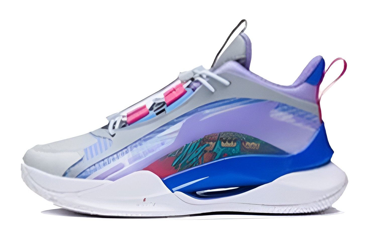 (Youth) Li-Ning Team2.0 Mid 'Grey Purple Blue' YKBS016-5