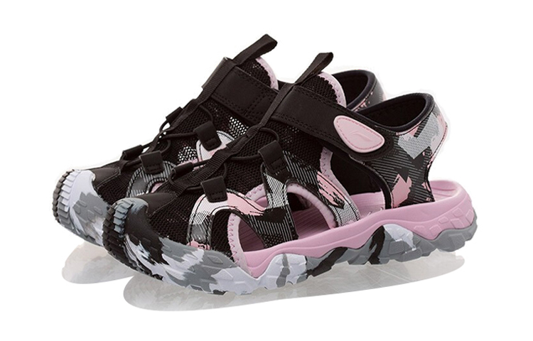 Lookbook (JR) Sandali Sportivi Li-Ning Trail ''Camo Nero Rosa'' YKUR012-2