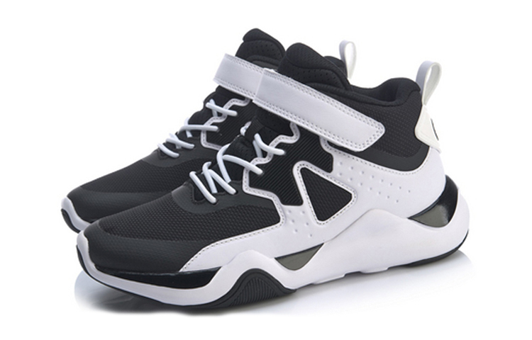 Lookbook (Youth) Li-Ning Wade 'Black White High-Top Basketball' YKBP082-3