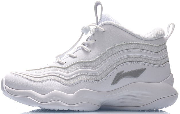 (Youth) Li-Ning White Basketball Shoes 'Guan Lan Xiao Da Ren Cushion Bounce Mid' YKBP086-13 Buy (Youth) Li-Ning White Basketball Shoes 'Guan Lan Xiao Da Ren Cushion Bounce Mid' YKBP086-13