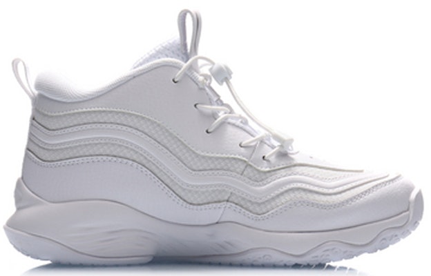 (Youth) Li-Ning White Basketball Shoes 'Guan Lan Xiao Da Ren Cushion Bounce Mid' YKBP086-13 Order (Youth) Li-Ning White Basketball Shoes 'Guan Lan Xiao Da Ren Cushion Bounce Mid' YKBP086-13