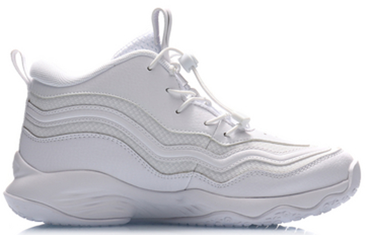 Order (Youth) Li-Ning White Basketball Shoes 'Guan Lan Xiao Da Ren Cushion Bounce Mid' YKBP086-13