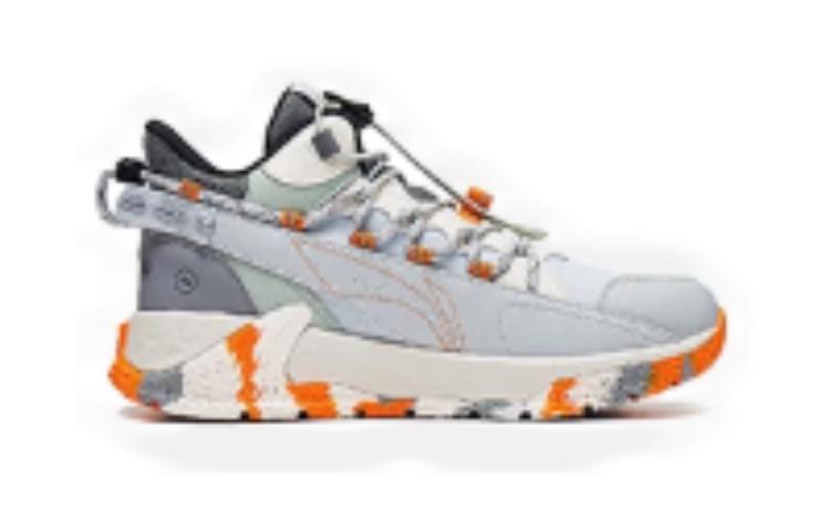 Order 大童 李寧兒童 岩巒 2.0 舒適透氣 減震耐磨 中幫 兒童跑步鞋 蛋奶灰色