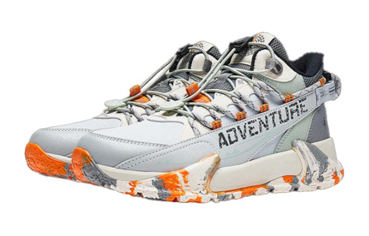 Lookbook 大童 李寧兒童 岩巒 2.0 舒適透氣 減震耐磨 中幫 兒童跑步鞋 蛋奶灰色