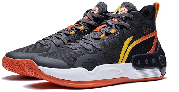 (Youth) Li-Ning Yushuai 16 Mid 'Black Orange' YKBT012-5 Lookbook (Youth) Li-Ning Yushuai 16 Mid 'Black Orange' YKBT012-5