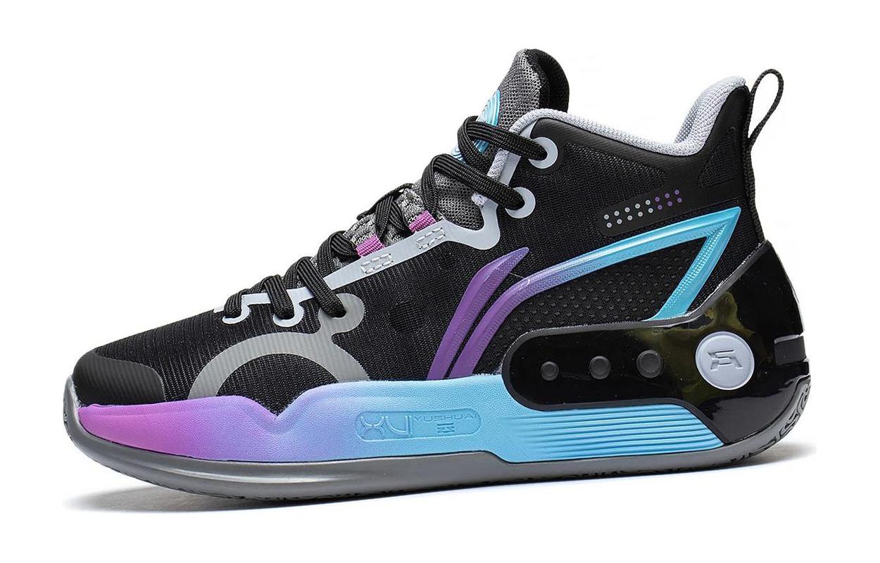 Lookbook (JR) Li-Ning Yushuai 16 Mid 'Hitam Ungu Biru' Sepatu Sneaker YKBS100-5