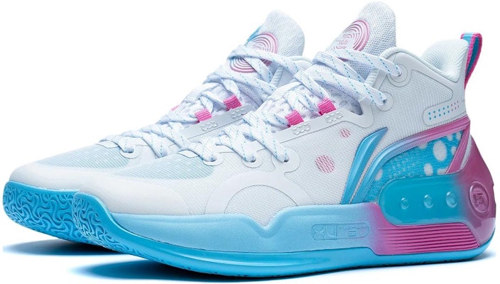 (Youth) Li-Ning Yushuai 16 Mid 'White Blue Purple' YKBT012-1 Lookbook (Youth) Li-Ning Yushuai 16 Mid 'White Blue Purple' YKBT012-1