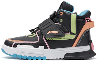 (Youth) Li-Ning 'Bu Ji High-Top Reflective Black' YKCR172-12 (Youth) Li-Ning 'Bu Ji High-Top Reflective Black' YKCR172-12