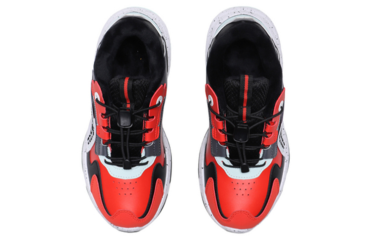 (Youth) Li-Ning Casual Sneaker 'Black Red Fleece' 圖 4