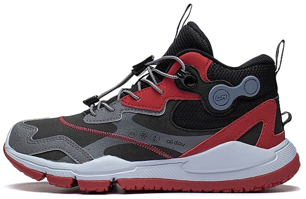 (Youth) Li-Ning Mid-Top 'Black Grey' YKES010-3 Buy (Youth) Li-Ning Mid-Top 'Black Grey' YKES010-3