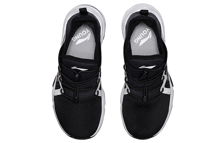 (Youth) Li-Ning Running Shoes 'Black White' 圖 4
