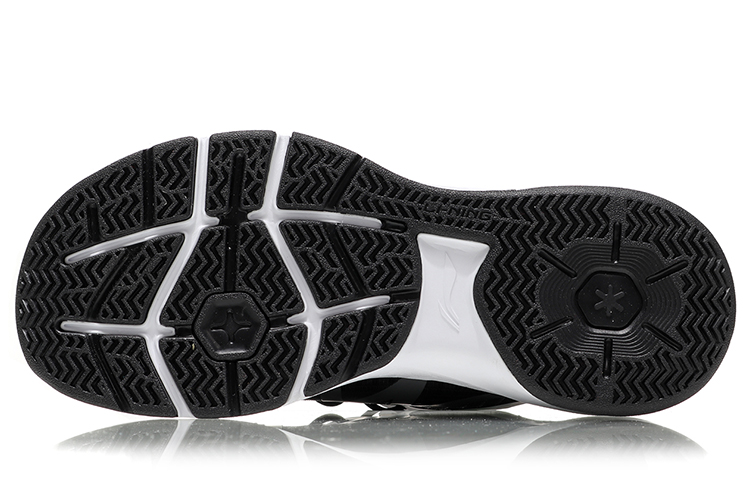 (Youth) Li-Ning Running Shoes 'Black White' 圖 5