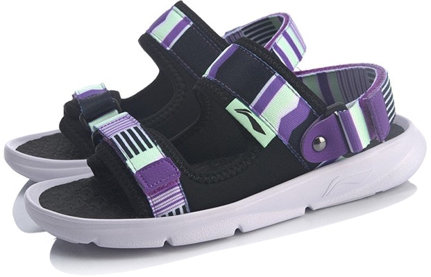 (Youth) Li-Ning Sandal 'Black Purple' YKUQ016-9 Lookbook (Youth) Li-Ning Sandal 'Black Purple' YKUQ016-9