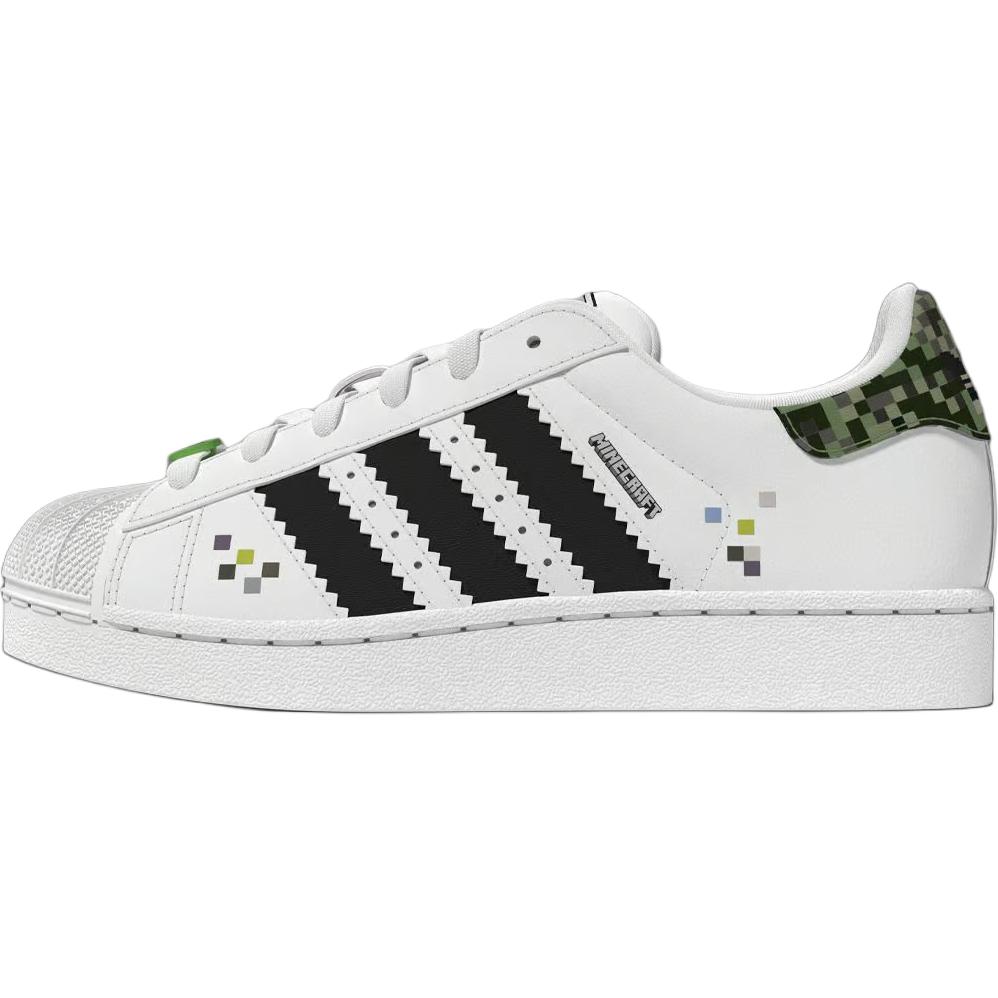 Buy (JR) 我的世界 x adidas Superstar J '爬行者' 运动鞋 JQ8749