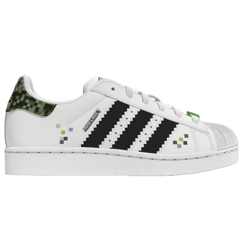 Order (JR) 我的世界 x adidas Superstar J '爬行者' 运动鞋 JQ8749