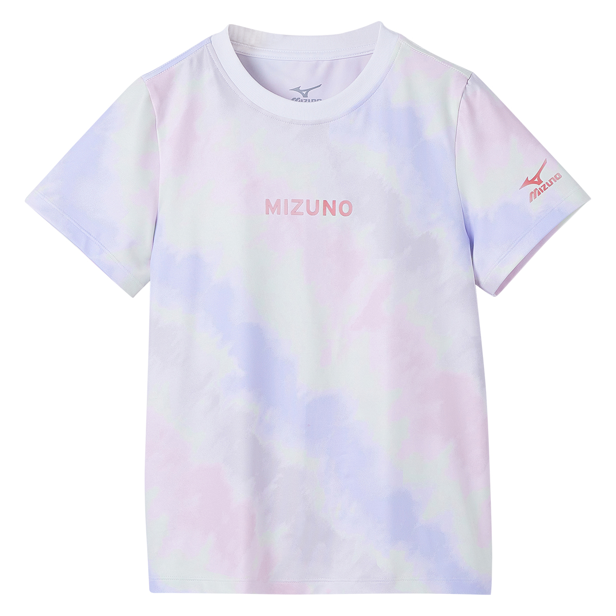 (Youth) Mizuno Tie-Dye Logo Print Crewneck Tee Phantom Pink Youth T1247