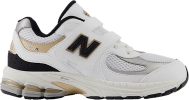 (Youth) New Balance 2002R Hook & Loop Little Kid Wide 'White Black Gold' PV2002PS-W (Youth) New Balance 2002R Hook & Loop Little Kid Wide 'White Black Gold' PV2002PS-W