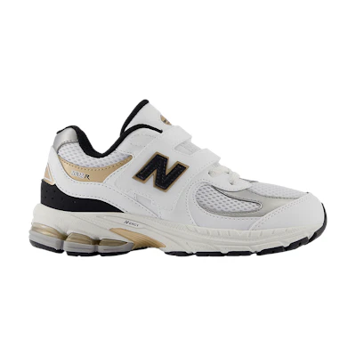 (Youth) NB 2002R Hook & Loop Little Kid Wide 'White Black Gold'
