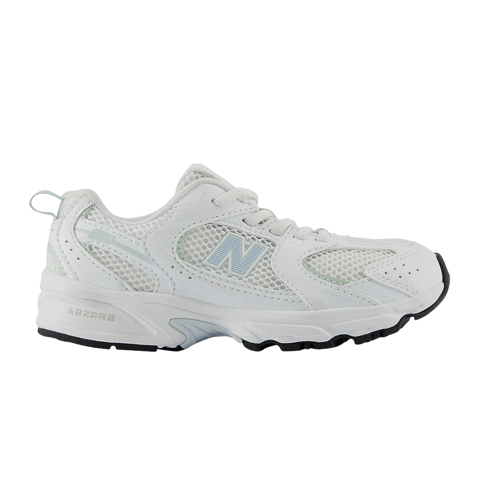(Youth) New Balance 530 Bungee Lace Little Kid Wide 'White Ice Blue' PZ530SP-W