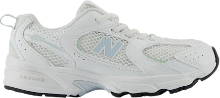 (Youth) New Balance 530 Bungee Lace Little Kid Wide 'White Ice Blue' PZ530SP-W (Youth) New Balance 530 Bungee Lace Little Kid Wide 'White Ice Blue' PZ530SP-W