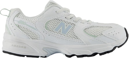 (Youth) New Balance 530 Bungee Lace Little Kid Wide 'White Ice Blue' PZ530SP-W (Youth) New Balance 530 Bungee Lace Little Kid Wide 'White Ice Blue' PZ530SP-W