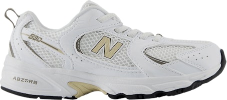 (Youth) New Balance 530 Bungee Lace Little Kid Wide 'White Khaki' PZ530SO-W (Youth) New Balance 530 Bungee Lace Little Kid Wide 'White Khaki' PZ530SO-W