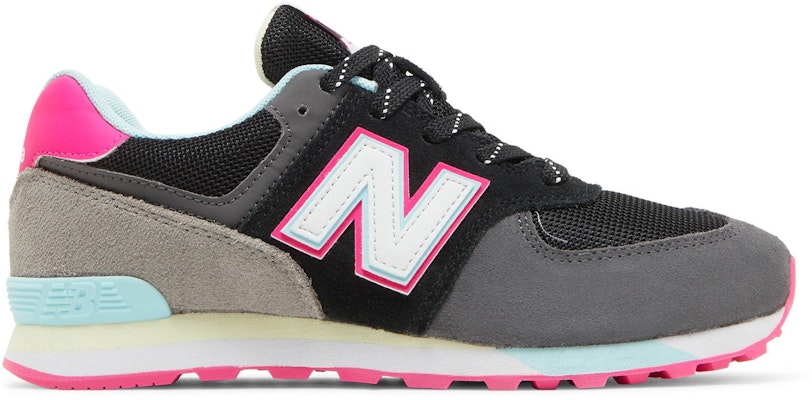 (JR) New Balance 574 Anak 'Hitam Pink Glow' GC574PF1 Buy (JR) New Balance 574 Anak 'Hitam Pink Glow' GC574PF1