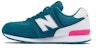 (JR) New Balance 574 Kanak-kanak 'Keterlihatan Tinggi - Biru Hijau' KL574CJG