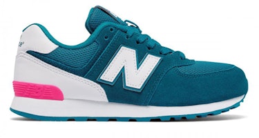 (JR) New Balance 574 大童鞋 '高能见度 - 蓝绿色' KL574CJG Order (JR) New Balance 574 大童鞋 '高能见度 - 蓝绿色' KL574CJG