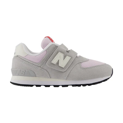 (Youth) NB 574 Hook & Loop Little Kid Wide 'Brighton Grey Light Raspberry'