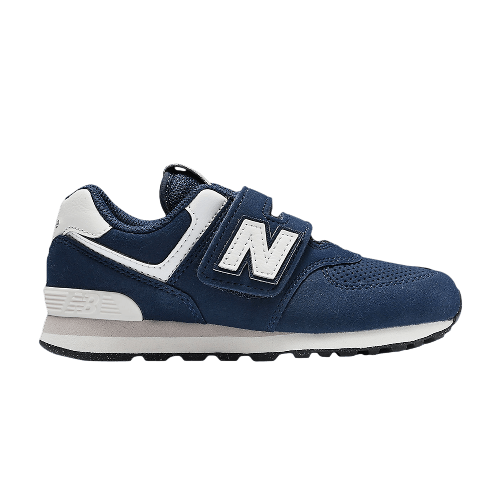 Buy (JR) New Balance 574 Hook & Loop Kanak-Kanak Lebar ''Navy''. PV574BCE-W