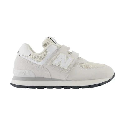 (Youth) NB 574 Hook & Loop Little Kid Wide 'Mirror Grey Linen'