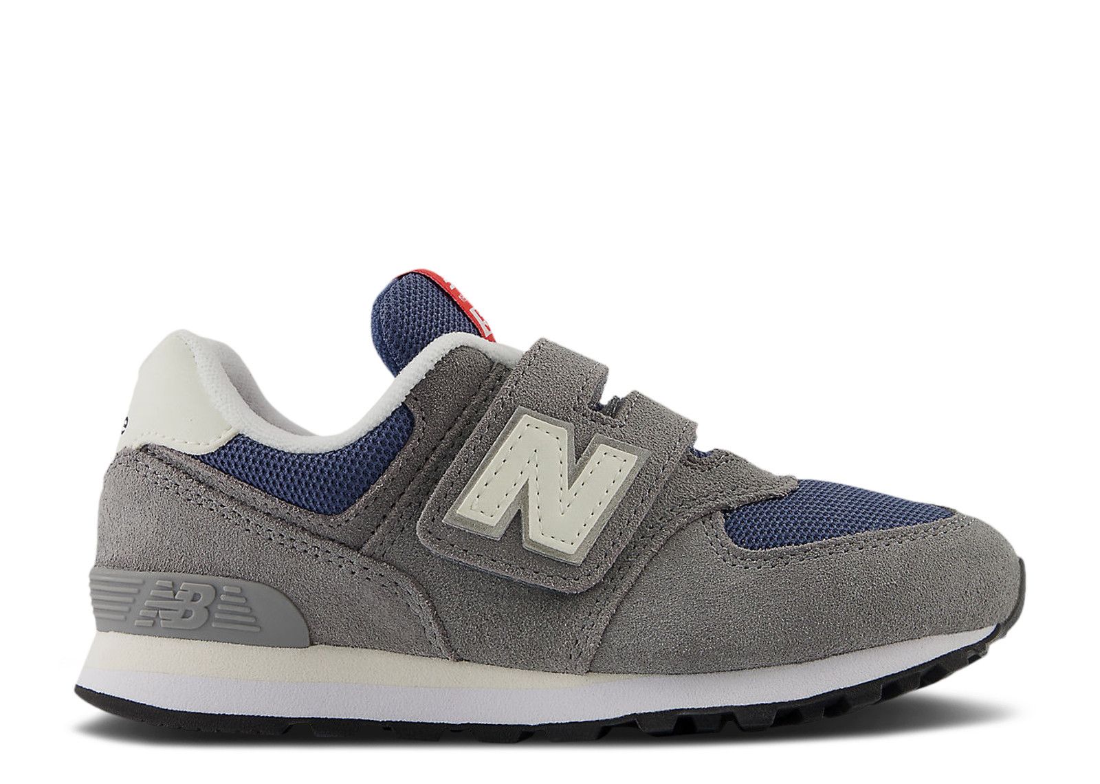 (Youth) New Balance 574 Hook & Loop Little Kid Wide 'Shadow Grey Vintage Indigo' PV574GWH-W