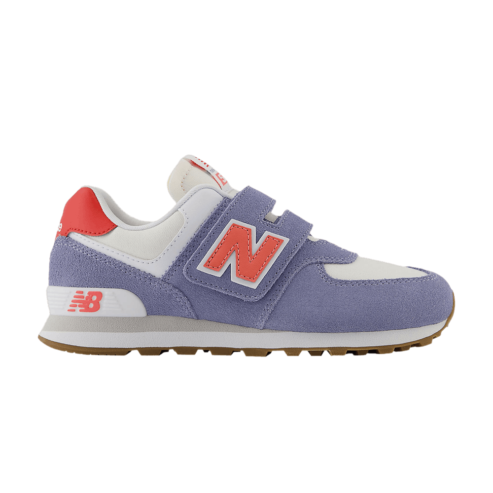 (Youth) New Balance 574 Hook & Loop Little Kid Wide 'Dusk Shower Drifting Red' PV574CBK-W