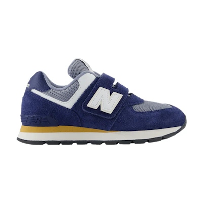 (Youth) NB 574 Hook & Loop Little Kid Wide 'Navy Blue Rabbit Grey'