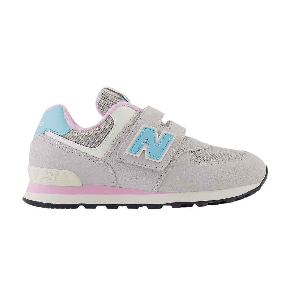 Buy (JR) New Balance 574 Hook & Loop Niño Ancho 'Gris Brighton Aqua Verano' PV574NB1-W
