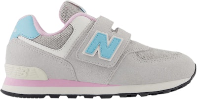 (Youth) New Balance 574 Hook & Loop Little Kid Wide 'Brighton Grey Summer Aqua' PV574NB1-W (Youth) New Balance 574 Hook & Loop Little Kid Wide 'Brighton Grey Summer Aqua' PV574NB1-W