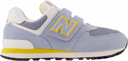 (Youth) New Balance 574 Hook & Loop Little Kid Wide 'Light Arctic Grey Yellow' PV574KB1-W (Youth) New Balance 574 Hook & Loop Little Kid Wide 'Light Arctic Grey Yellow' PV574KB1-W