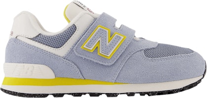 (Youth) New Balance 574 Hook & Loop Little Kid Wide 'Light Arctic Grey Yellow' PV574KB1-W (Youth) New Balance 574 Hook & Loop Little Kid Wide 'Light Arctic Grey Yellow' PV574KB1-W