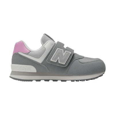 (Youth) NB 574 Hook & Loop Little Kid Wide 'Slate Grey Raspberry'