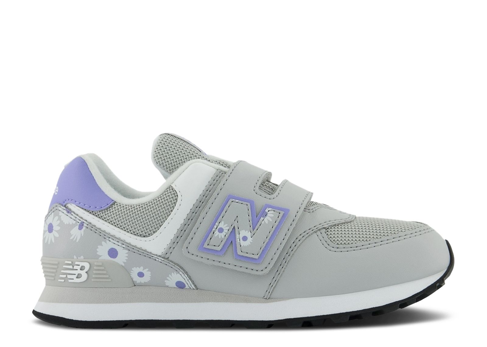 (Youth) New Balance 574 Hook & Loop Wide 'Summer Fog Violet Florals' PV574FR1-W