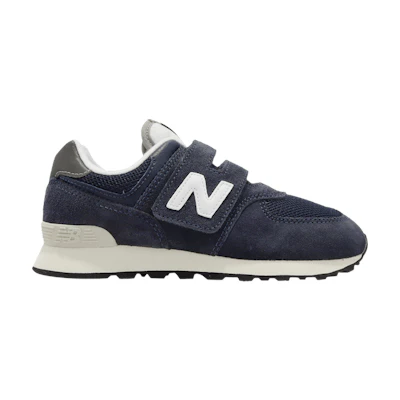 (Youth) NB 574 New-B Hook & Loop Little Kid Wide 'Navy'